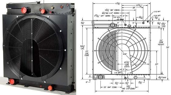 Nhôm Brazed hàn thủy lực Dầu trao đổi nhiệt / tản nhiệt cho động cơ Diesel Generator