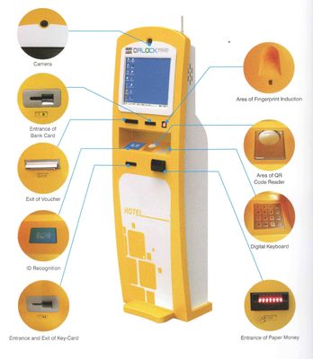 Thanh toán hóa đơn đa chức năng Kiosk sàn Unattended đứng với 24 &#39;&#39;