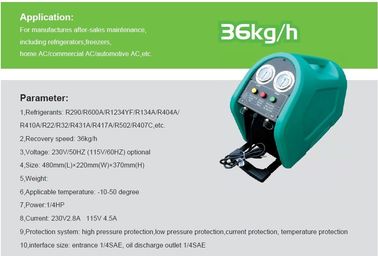tự động xách tay máy phục hồi lạnh và đơn vị tái chế CM-EP (có thể phục hồi R600a)